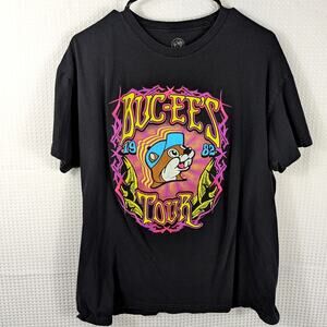 Buc-ee’s Tour T-Shirt Men’s L Black 1982-2021 Psychedelic Graphic Roadtrip Tee